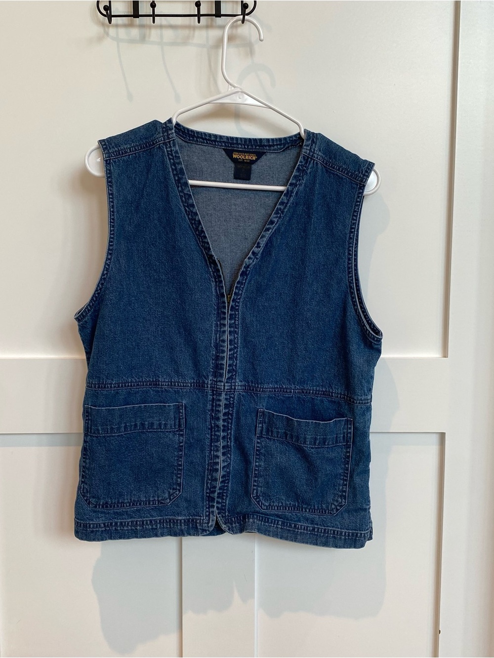 Woolrich women’s Dark Blue Denim Utility Vest
